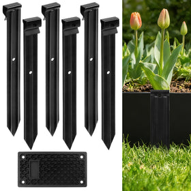 Apaspoil metal landscape stake 10-inch in soil for durable edging