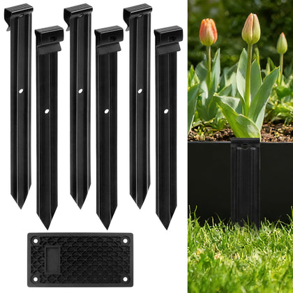 Apaspoil metal landscape stake 10-inch in soil for durable edging