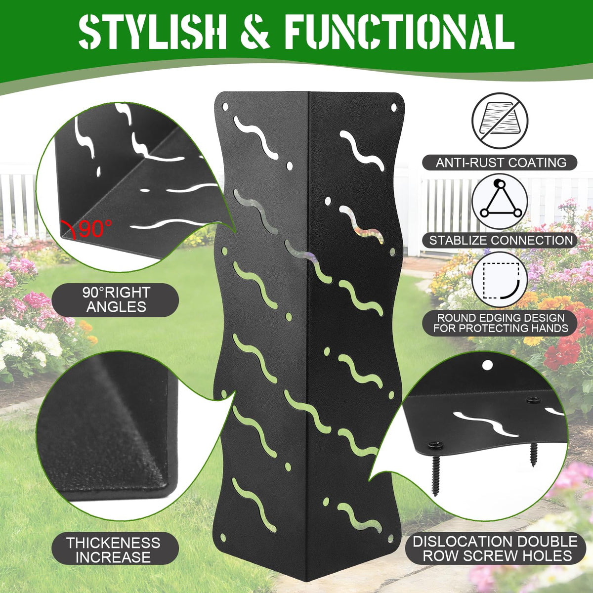 Apaspoil bracket with staggered double row screw holes for enhanced stability