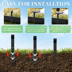 Apaspoil stake with reinforcing ribs resists bending during hammering
