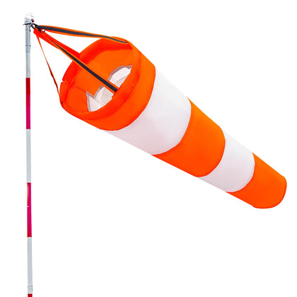Apuasvcm wind sock hanging outdoors to show wind direction clearly.