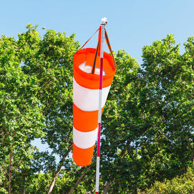 Apuasvcm wind sock installed on a roof for quick wind cues.