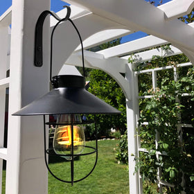 APBFH rust-resistant black outdoor hook ideal for porch or garden.