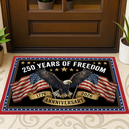 Apear1 America 250th Anniversary doormat with bald eagle and stars for a sturdy entryway.