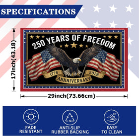 Apear1 patriotic doormat with vintage design and non-slip grip for outdoor placement.