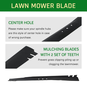 Close-up of Apeixoto serrated edge blades for enhanced mulching