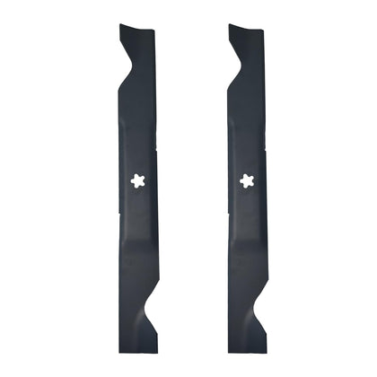 Apeixoto 2pcs YTH22V46 mower blades pack for crisp, even cuts on 46-inch decks
