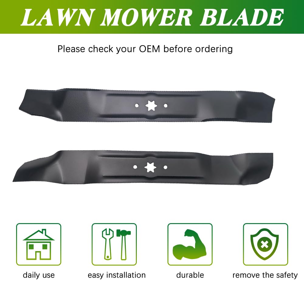 Apeixoto OE replacement blades for 42-inch decks offer consistent mowing results.