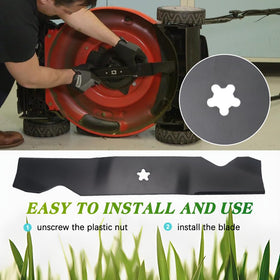 Shiny, rust-resistant coating on Apeixoto 54-inch blade surface.