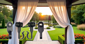 APEX GARDEN gazebo curtain hook set, smooth operation and secure hold.