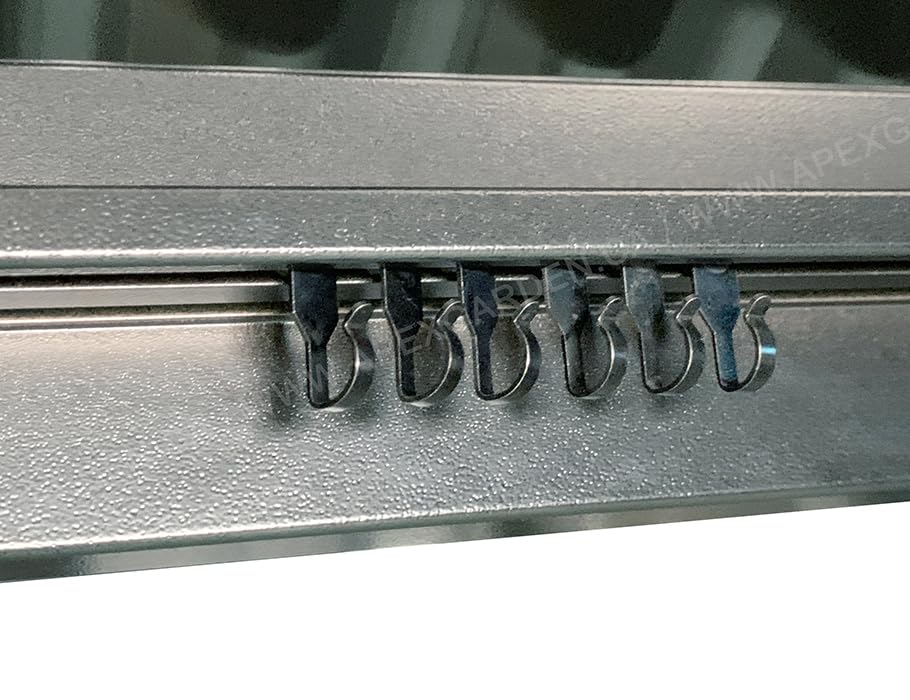 APEX GARDEN steel curtain track hangers, compatible with gazebo rails.
