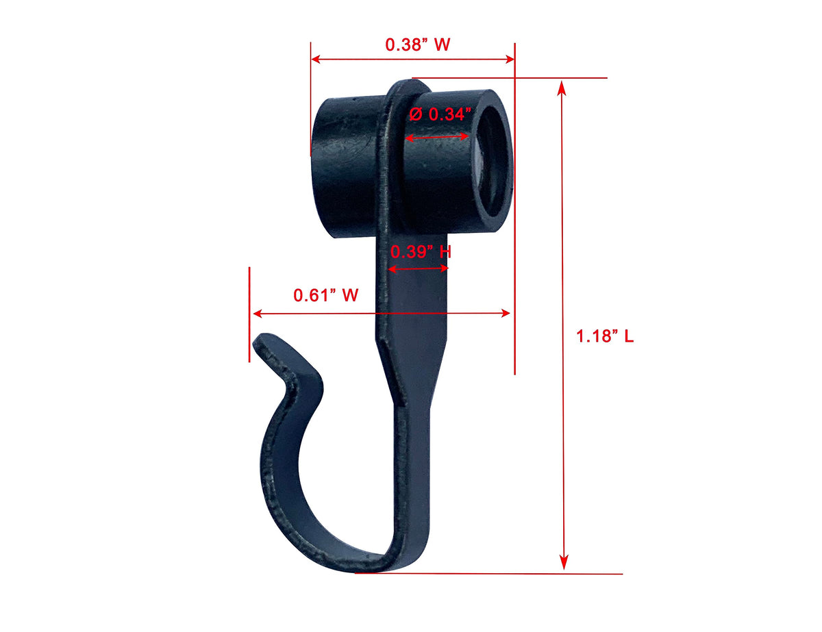 APEX GARDEN steel hook rail for gazebo tracks, reliable replacement.