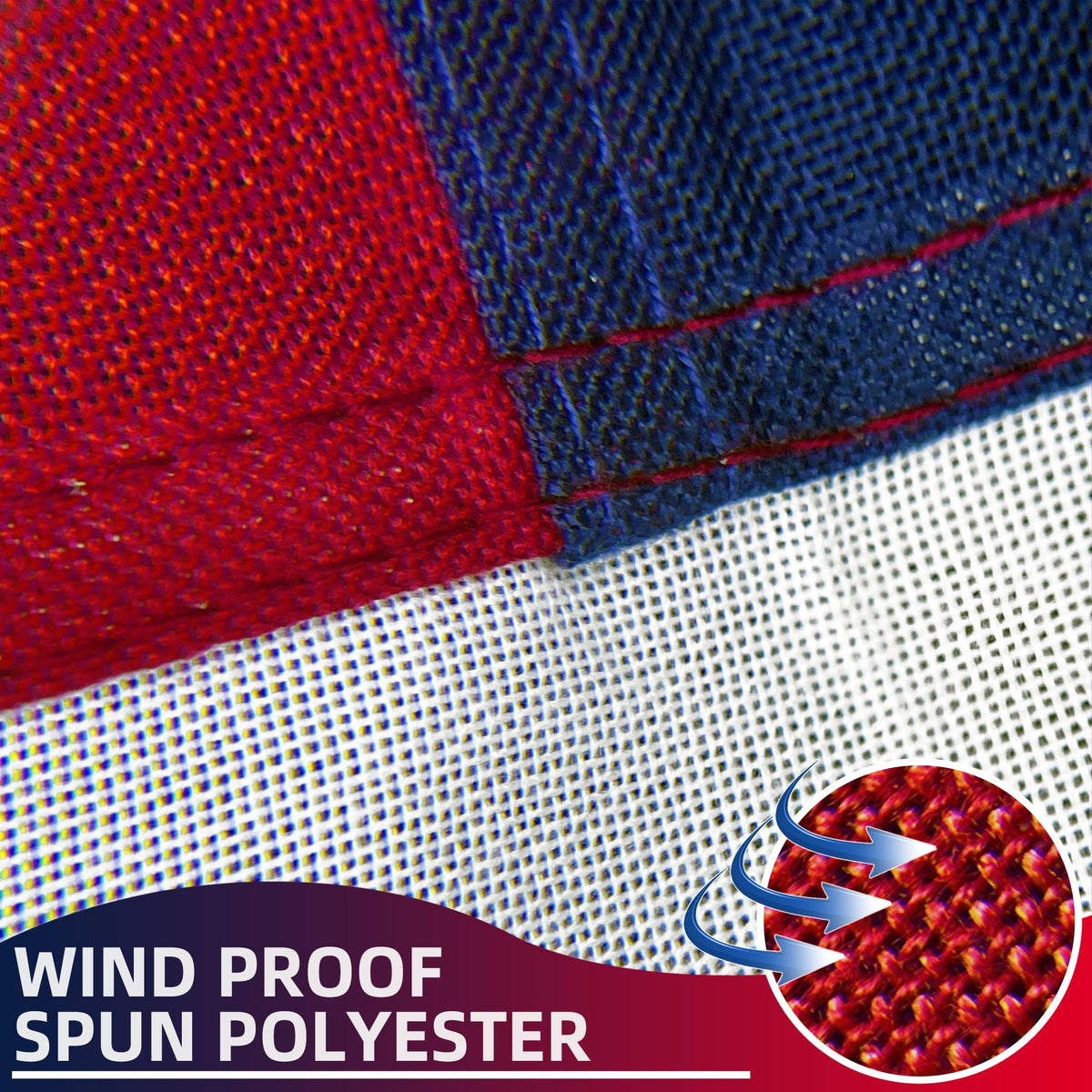 ApexFlutter 195GSM spun polyester texture shows rugged outdoor durability