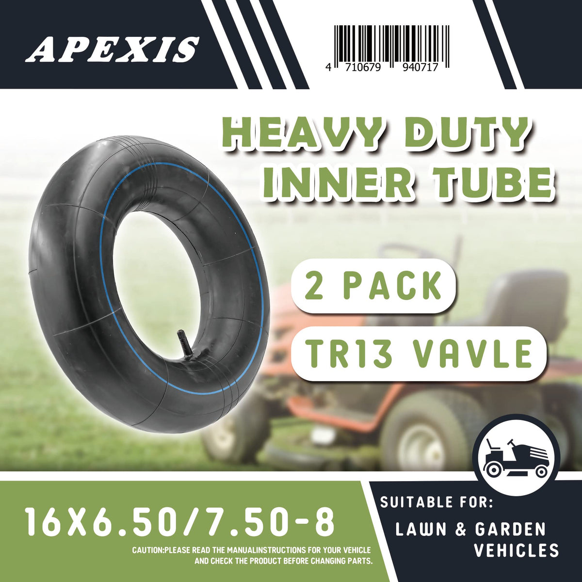 APEXIS inner tube valve close-up showing sturdy stem for inflation