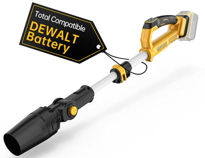 APEXPOWER cordless leaf blower showing 650 CFM power for quick yard cleanup