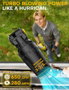 APEXPOWER leaf blower ready to pair with DEWALT 20V Max batteries