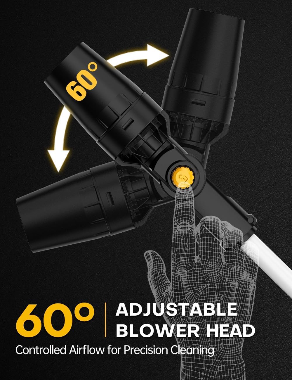 APEXPOWER lock-on switch enabling continuous airflow