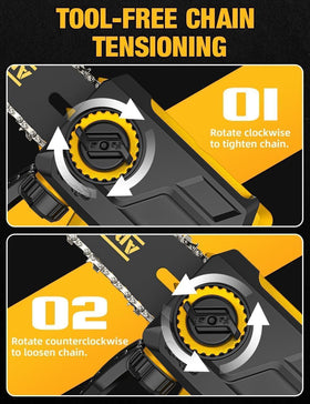 APEXPOWER safety design with brake, lock, and anti-slip grip for controlled cuts