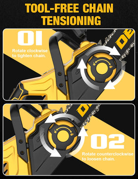 APEXPPOWER tool-free chain tensioning for quick adjustments