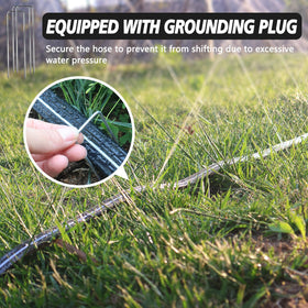 Apgooface sprinkler-soaker hose stays tangle-free for easy setup.