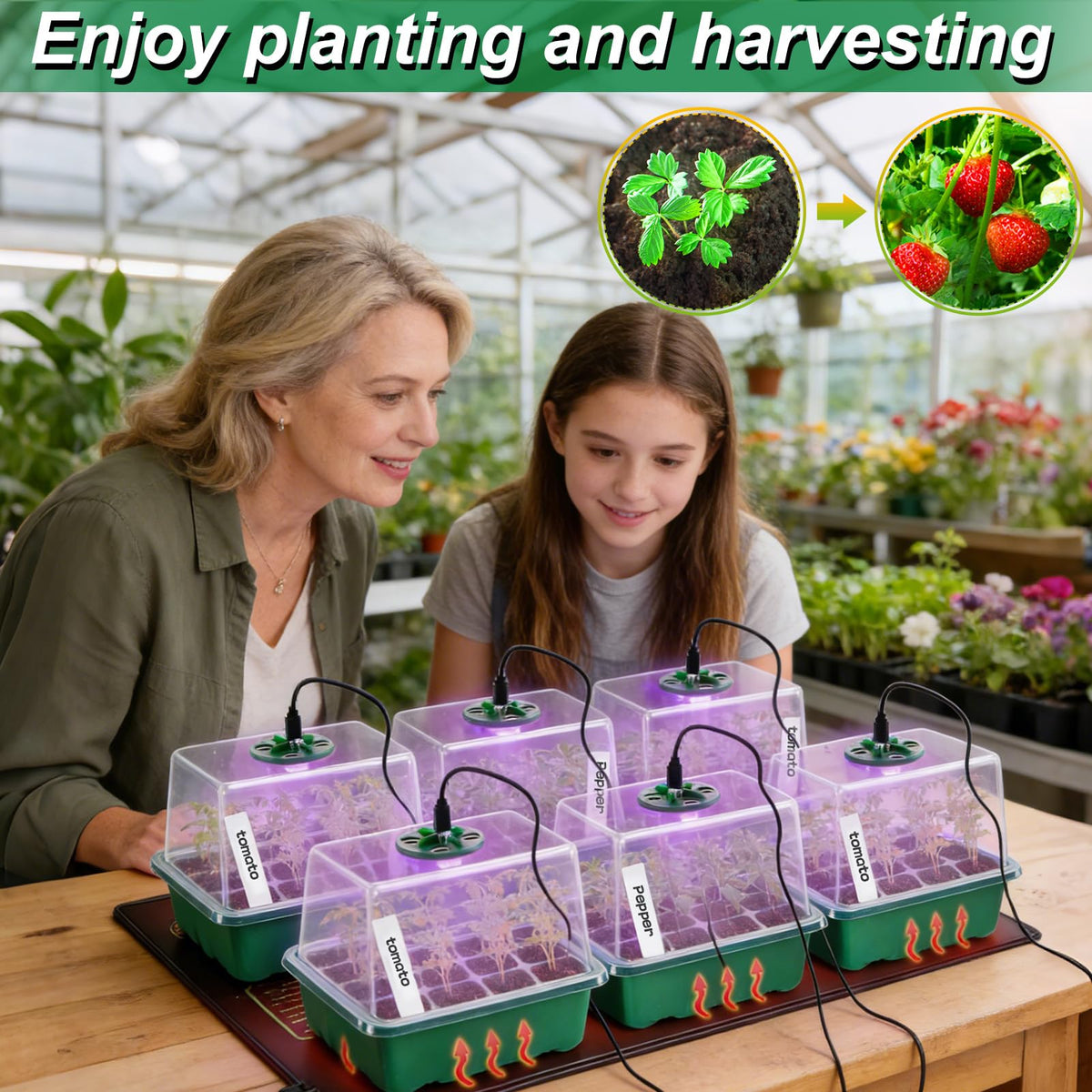 Apipi included tools and labels simplify plant tracking.