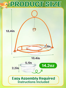 Apipi feeder top ring enables easy hanging on trees or hooks.