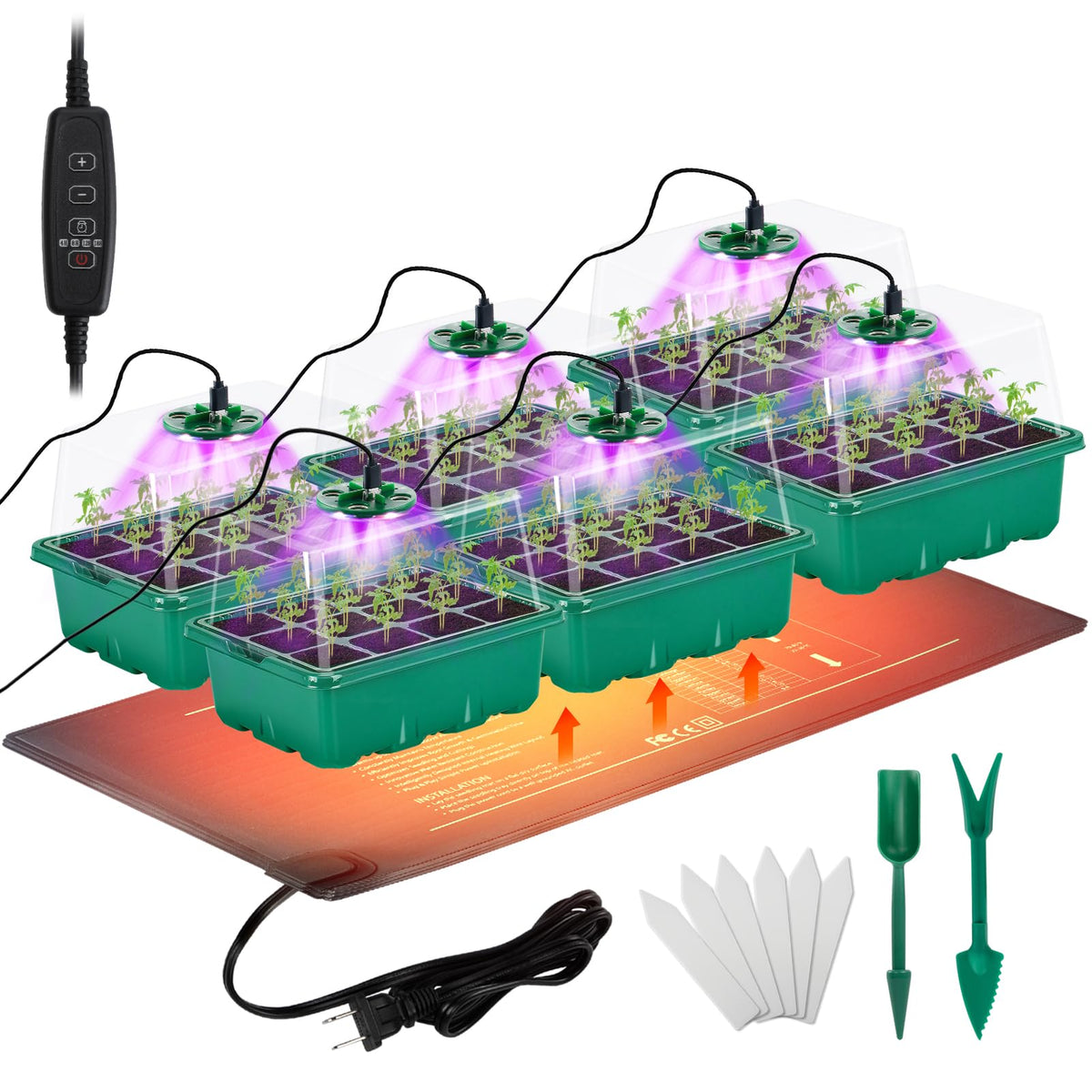 Apipi seed starter tray 72-cell for organized, efficient germination.