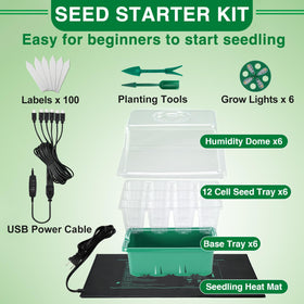 Apipi seedling heat mat provides warm soil for faster germination.