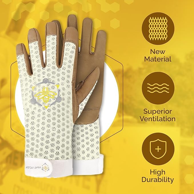 Apis Tactical glove fingers grip detail for precise hive work.