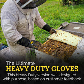 Apis Tactical premium ventilated beekeeping gloves extended forearm gauntlet for forearm coverage.