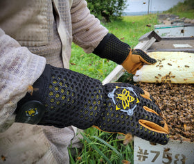 Apis Tactical premium ventilated beekeeping gloves six sizes XS–XXL for secure fit.