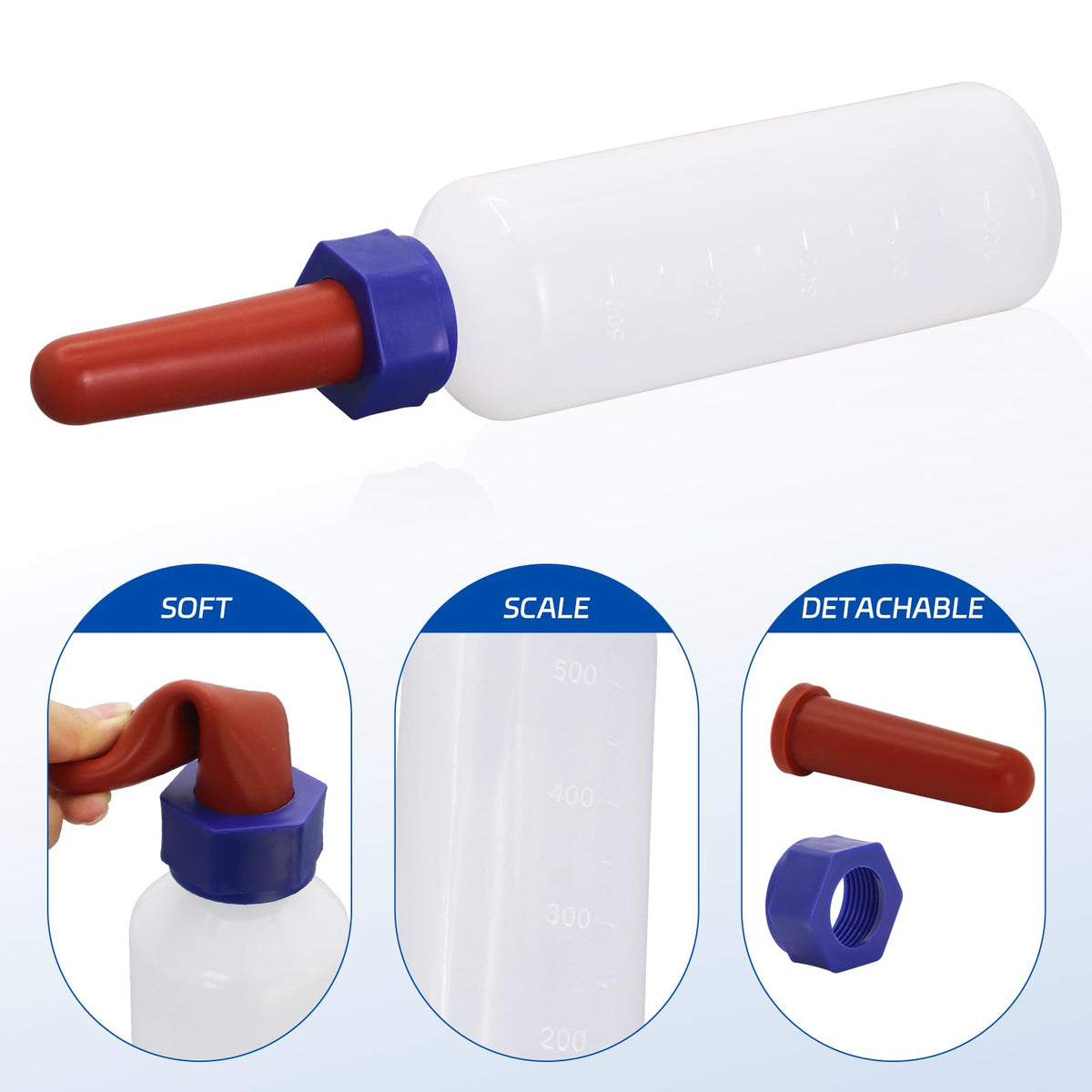 APlayfulBee ergonomic handle improves grip for easier calf feeding