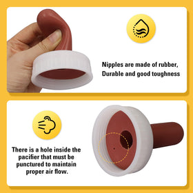 APlayfulBee replacement teat in durable rubber for long-lasting use.