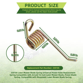 Apobelor Arnold 490-100-0111 compatibility spring for 16-inch dethatching blades.