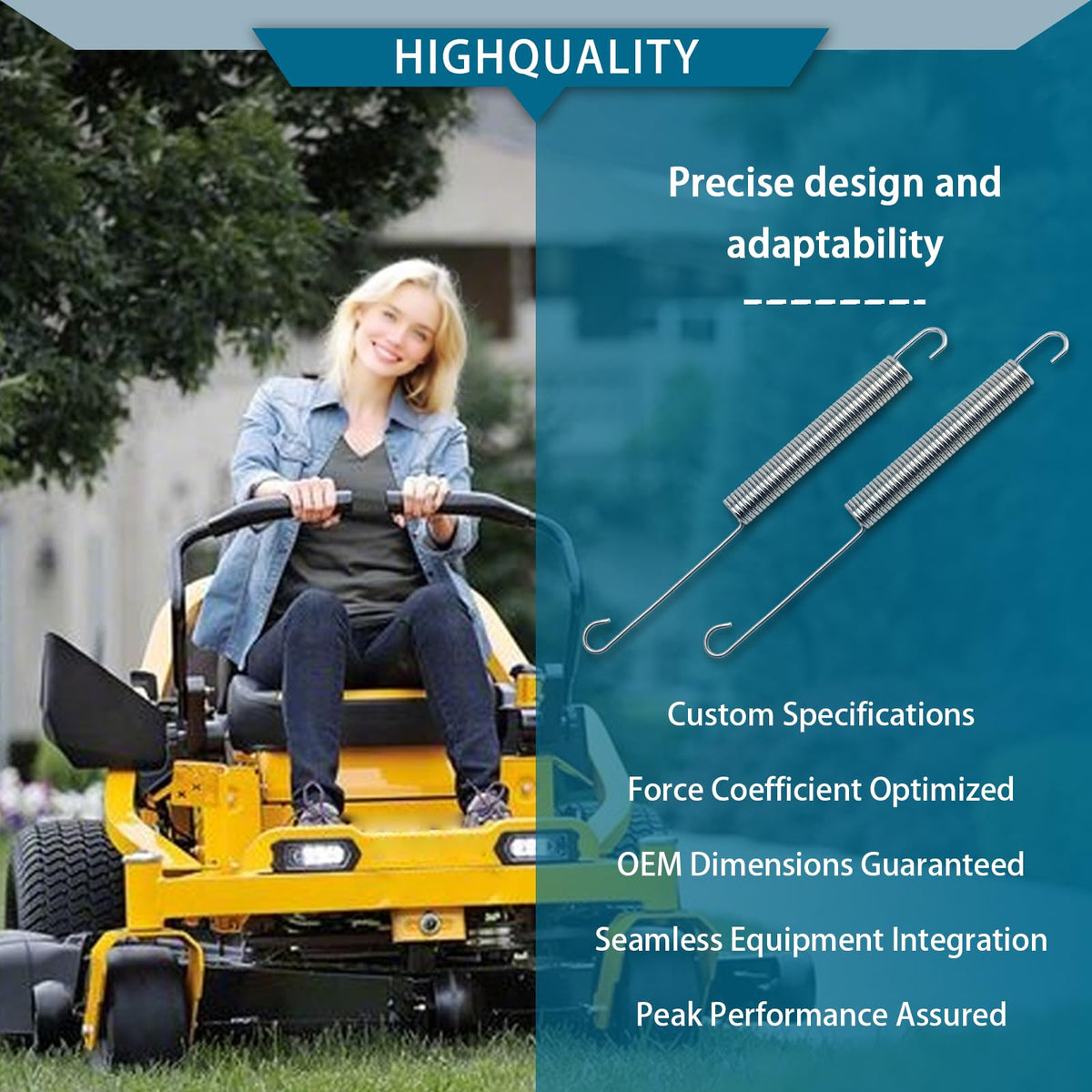 Durable spring reduces failures in demanding conditions, extending service life.