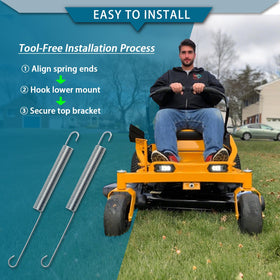Stable tension helps mower blades and drive systems maintain consistent performance.