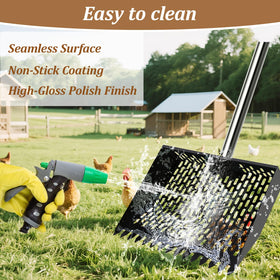 APODESS easy-clean non-stick surface cleans quickly after messy tasks.