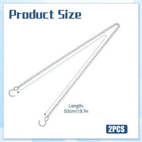 Apojgitn stainless steel chain 50cm length ideal for versatile hangs.