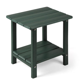 Apolimi Adirondack outdoor side table with two-tier design for extra storage