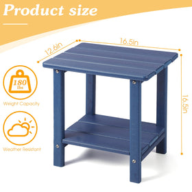Apolimi Adirondack side table wood texture finish resists weather
