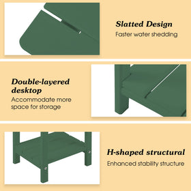 Apolimi Adirondack side table in assembly-ready kit with all parts