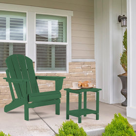 Apolimi weather-resistant side table showing wood-like finish for outdoor durability