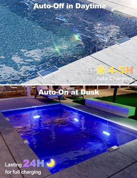 APONUO RGB color changing mode enhances vibrant pool lighting