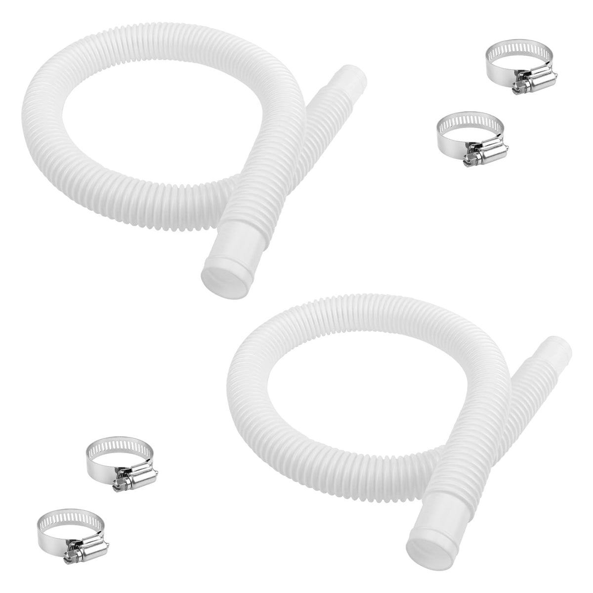 Apopip 1.25-inch hose, side view, ideal for simple above-ground pool setup