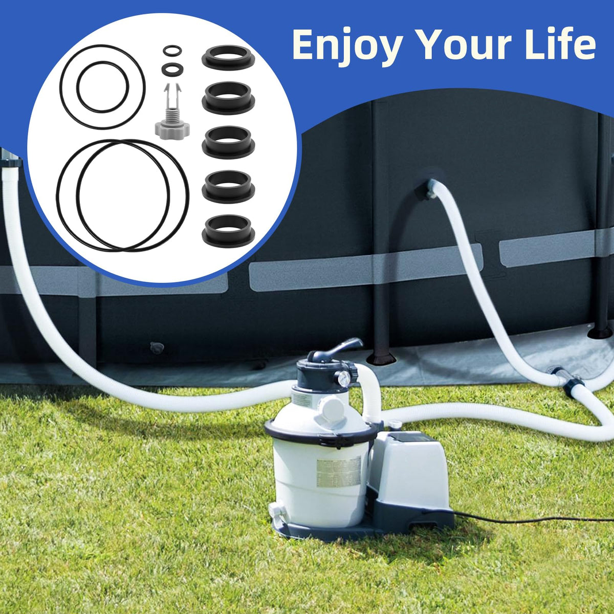 Apopip small L-shaped o-ring 11412 fits tight spaces