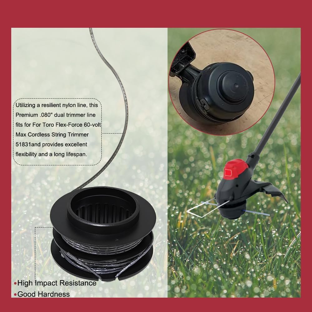 Aporozona 0.080-inch line closeup highlights the robust dual-line design.