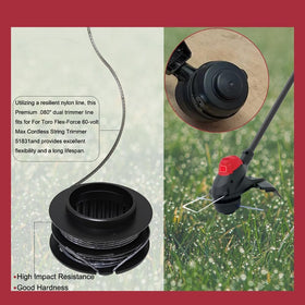 Aporozona 0.080-inch line closeup highlights the robust dual-line design.
