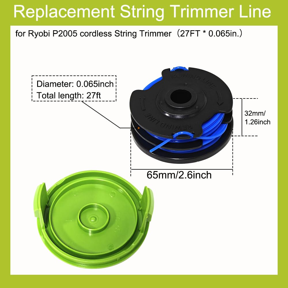 Aporozona dual-line 0.065-inch spool shown with cap for assembly