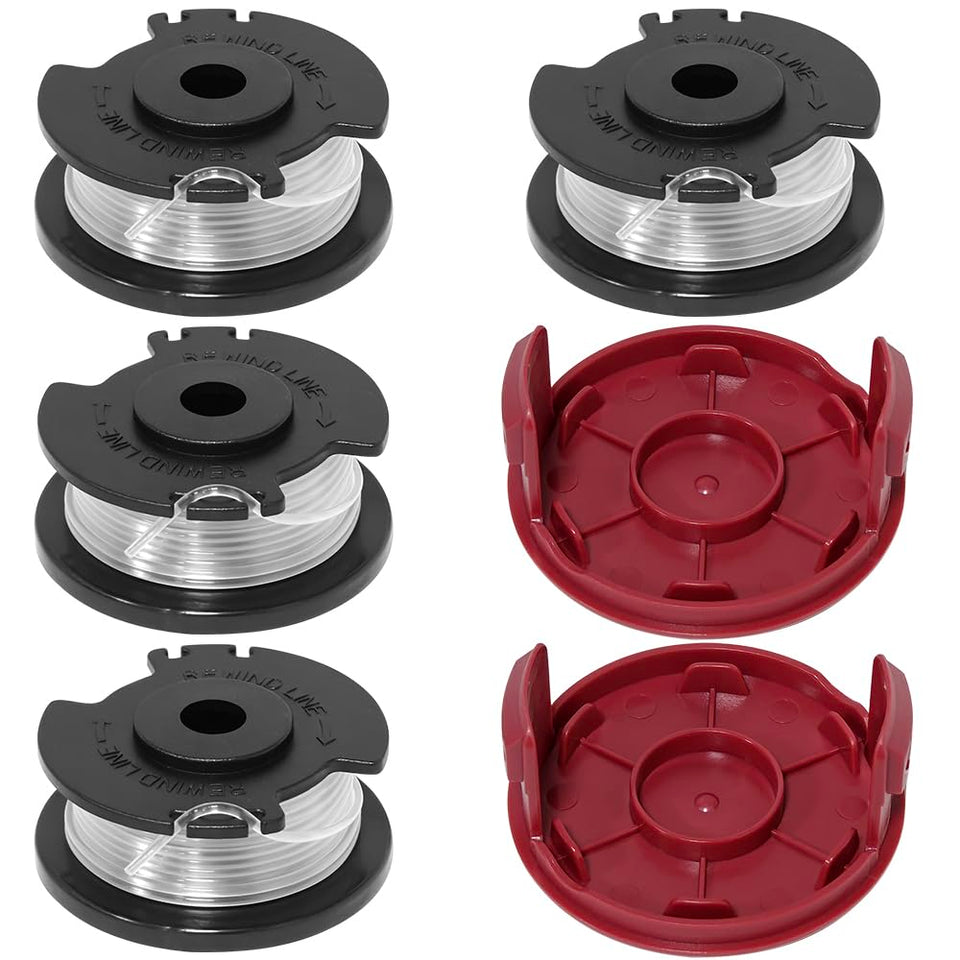 Aporozona replacement spool and trimmer line for Hyper Tough HT21-401-003-02, easy reload.