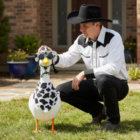 Aposwow goose costume kit ideal for garden displays and parties.